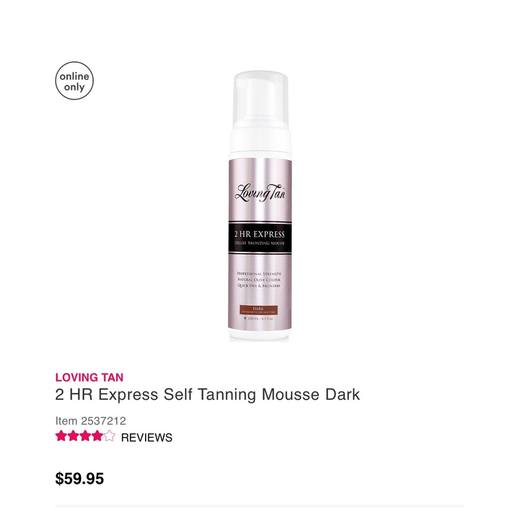 Loving tan 2hr express dark